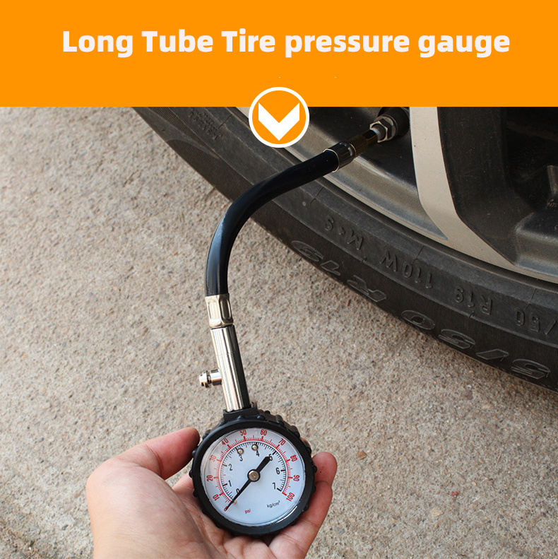 [Ready Stock] Long Tube Tire Pressure Gauge Meter Highprecision Tyre