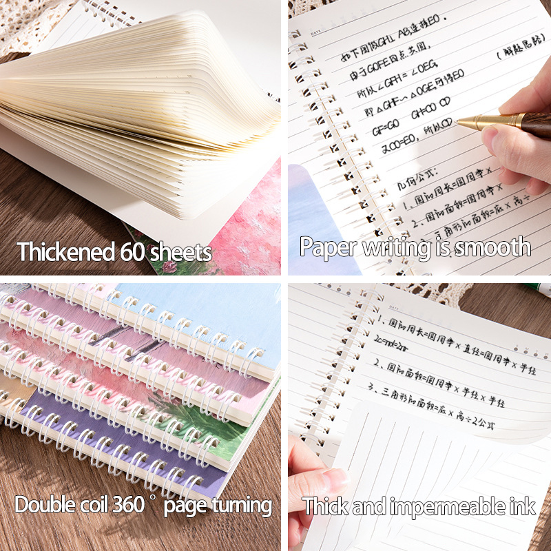 Scenery Coil Notebook High looking Horizontal Line Notebook - Temu