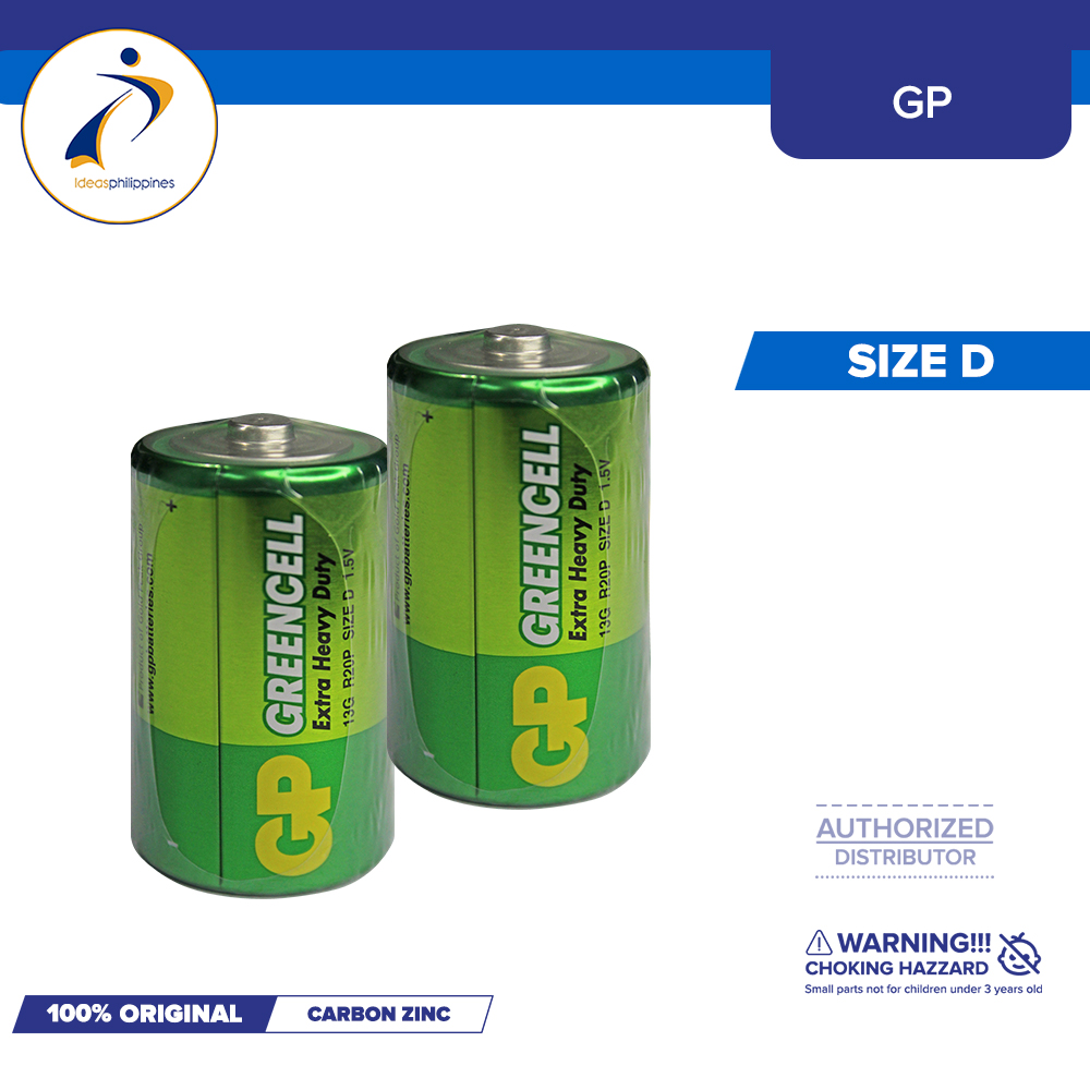 GP Greencell Carbon Zinc Size D Batteries Pack of 2 Lazada PH