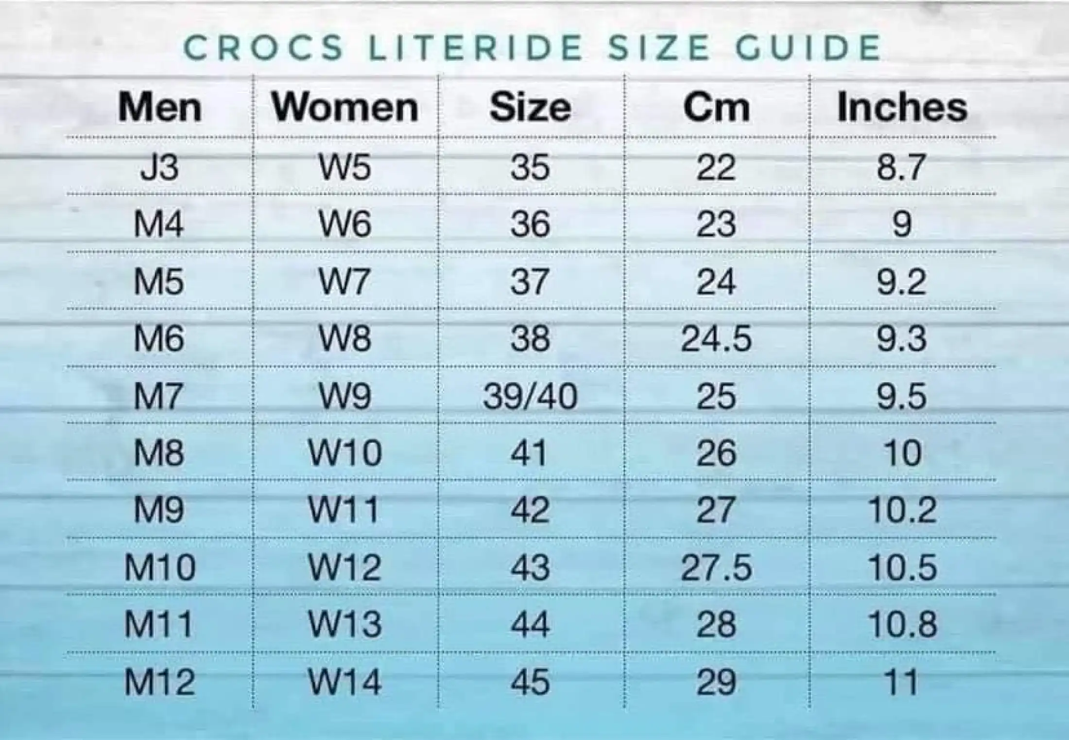crocs size 7 mens