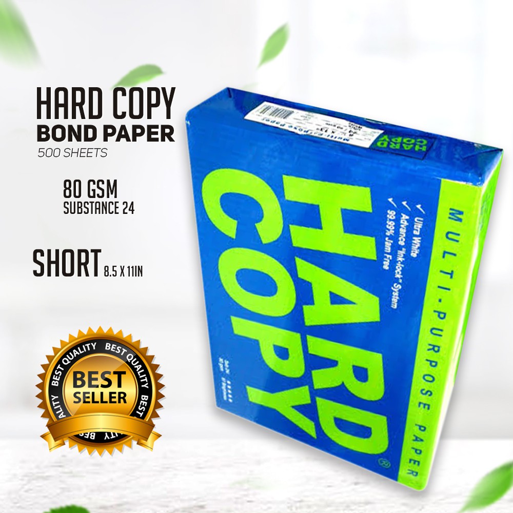 Hard Copy Bond Paper 70Gsm / 80Gsm Ultra White for School and Office