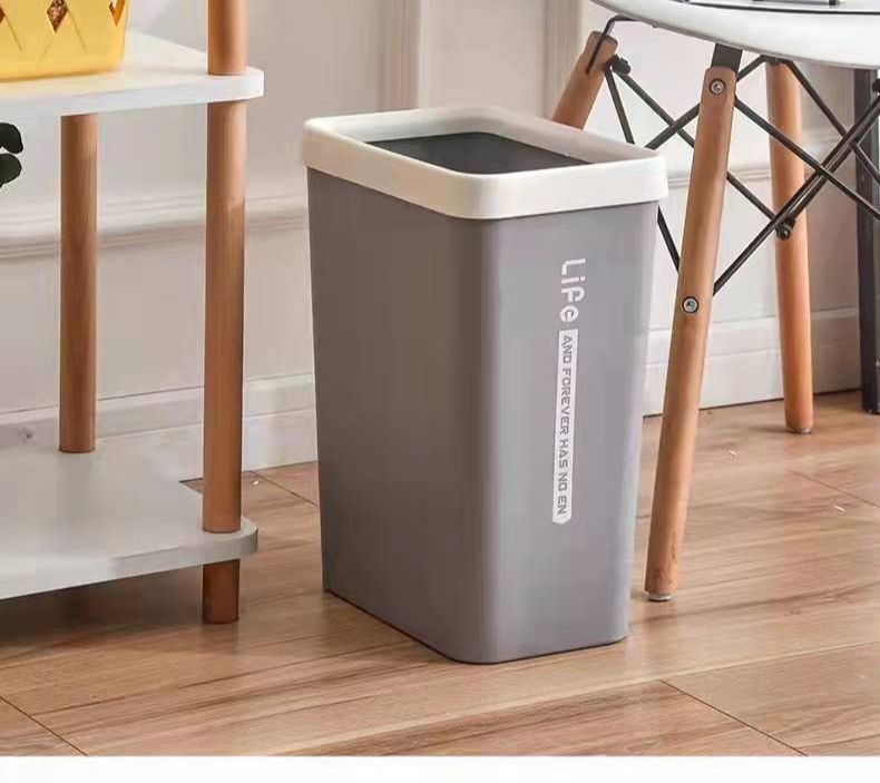 NEW DOUBLE WINNER New Design Pressure Ring Household Office Plastic Trash Can Waste Bins KC98