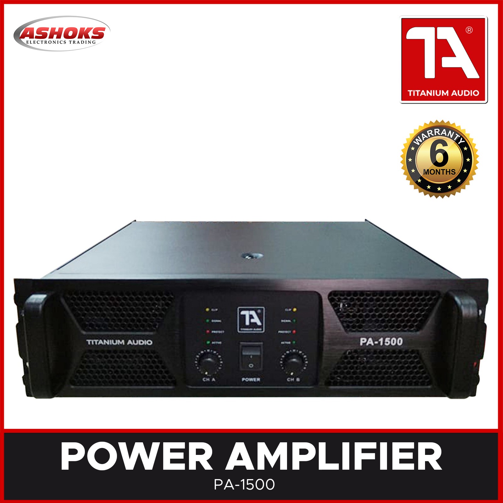 Titanium Audio PA 1500 Power Amplifier / 1200w RMS / Titanium Audio