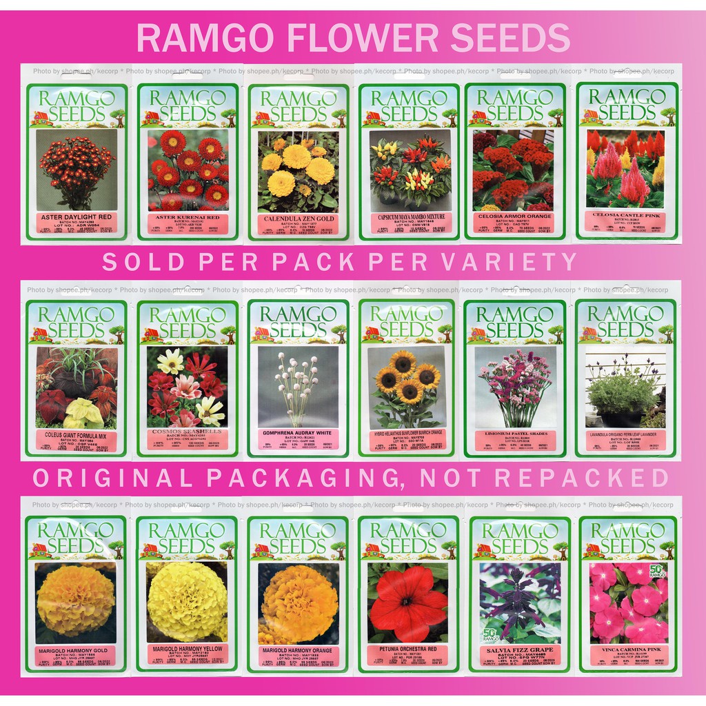 Ramgo Flower Seeds Sold Per Pack