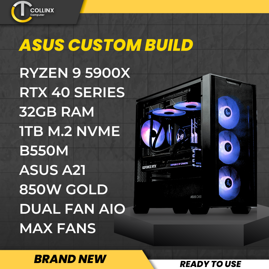[ ASUS PC BUILD G ] AMD RYZEN 9 5900X CPU Desktop Package with RTX GPU