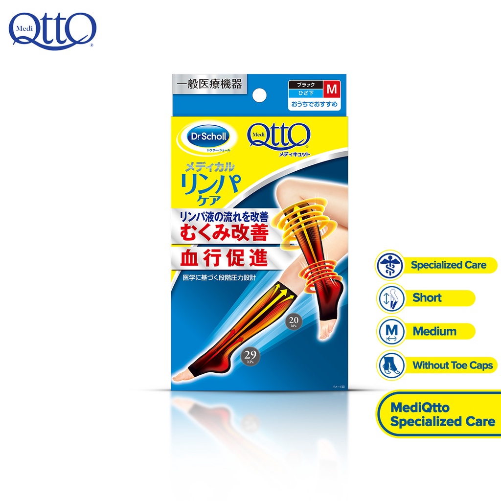 HOT★MediQtto Specialized Care Compression Socks without Toe Caps Short