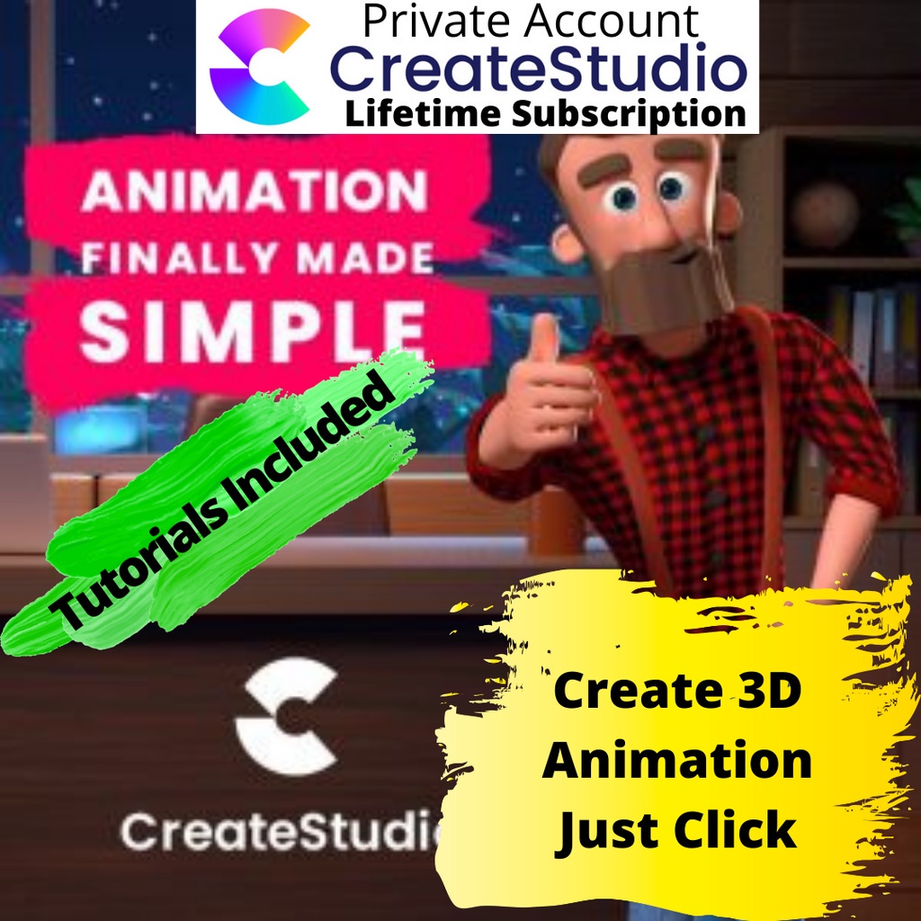 Create Studio (Personal Account) lifetime Access - 3D Animation Videos |  Windows Only | Version  | Lazada PH