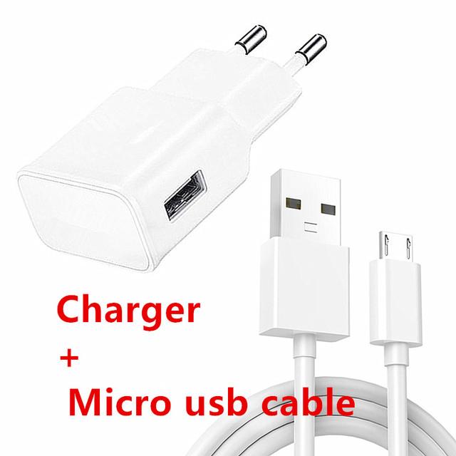 Fast Charger QC3.0 EU Quick charge adapter For Samsung S7 Xiaomi Redmi 7  Huawei LG alcatel Oukitel C8 Android Mobile phone cable