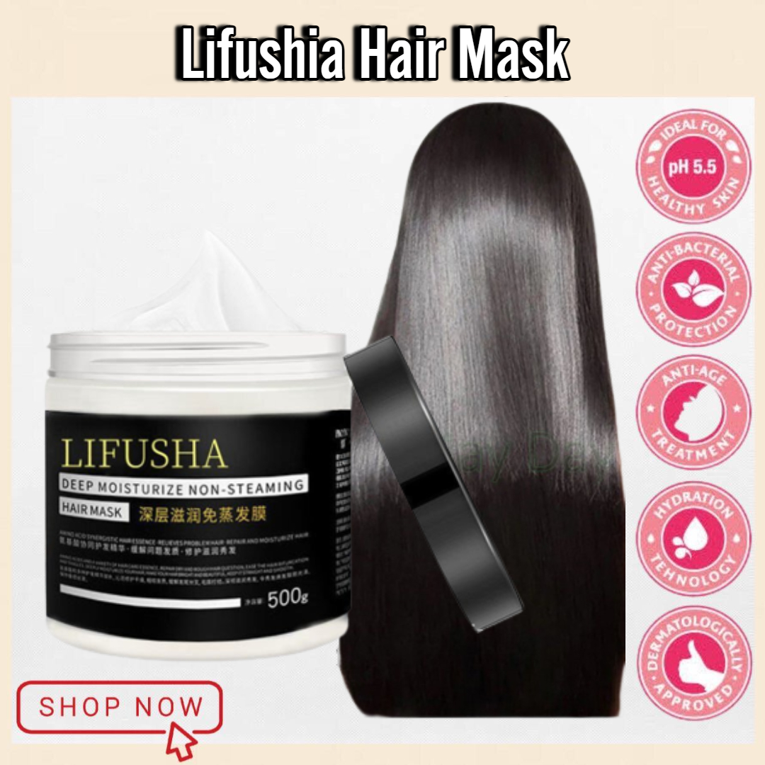 100 Effective Lifusha Hair Treatment Mask Repairs Frizzy Make Hair Soft Smooth Deep Repair 3103