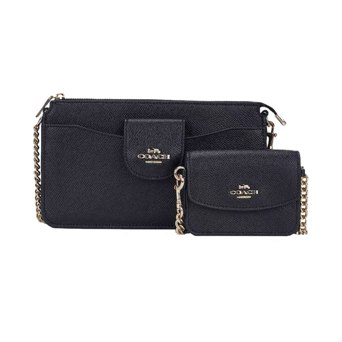 Ch Racket Bag 100%Original CH Coache Poppy chain bag with coin key bag multi-layer ...