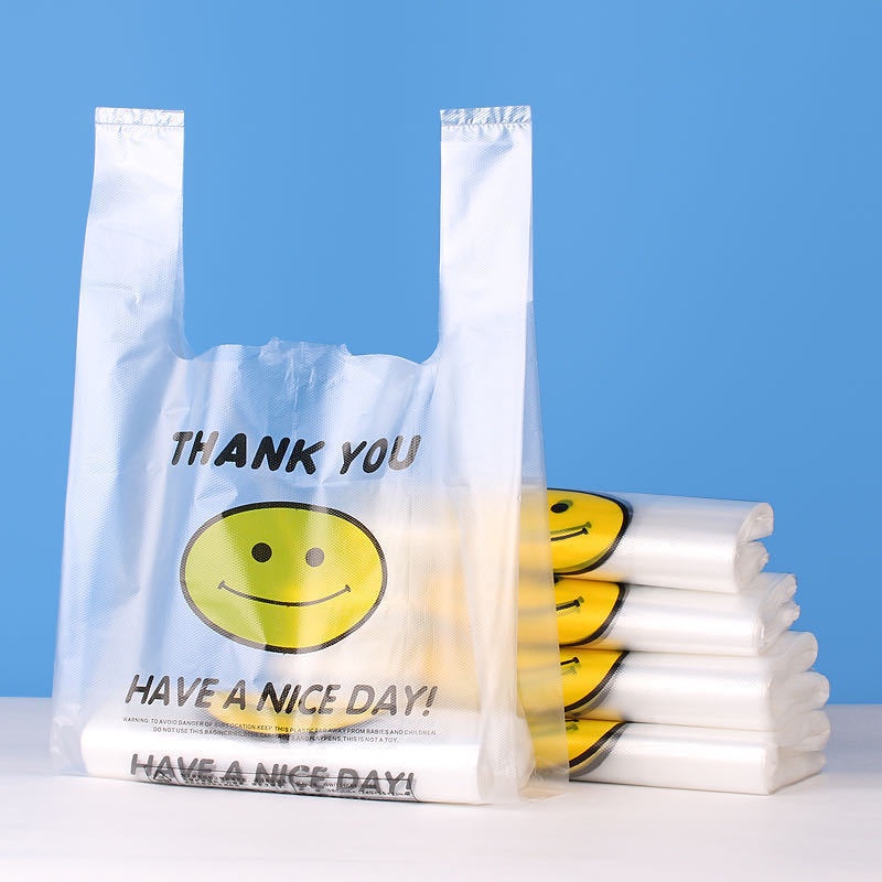 smiley face thank you plastic bag – venustongnyc