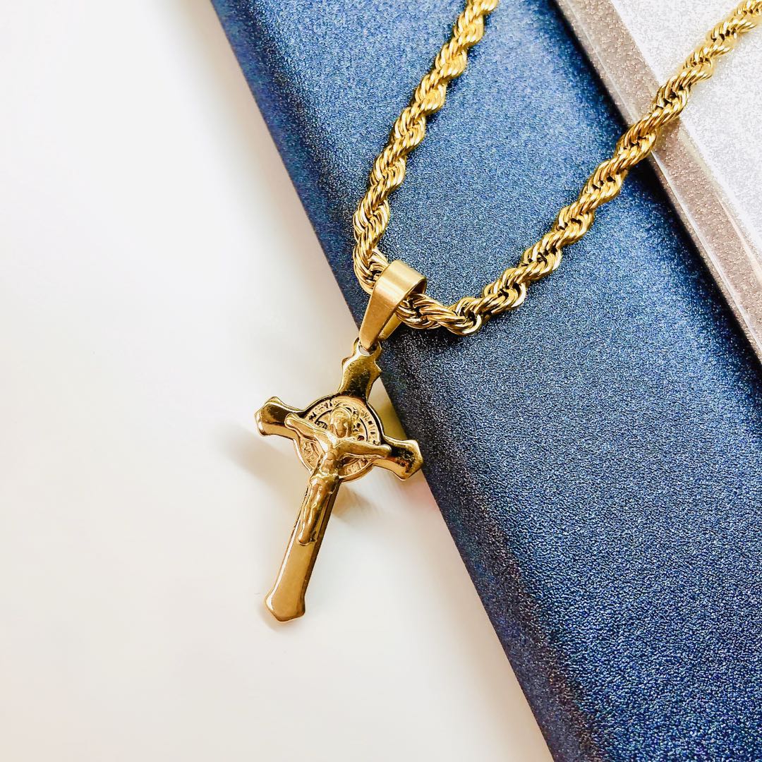 KV cottage gold plated necklace for men 