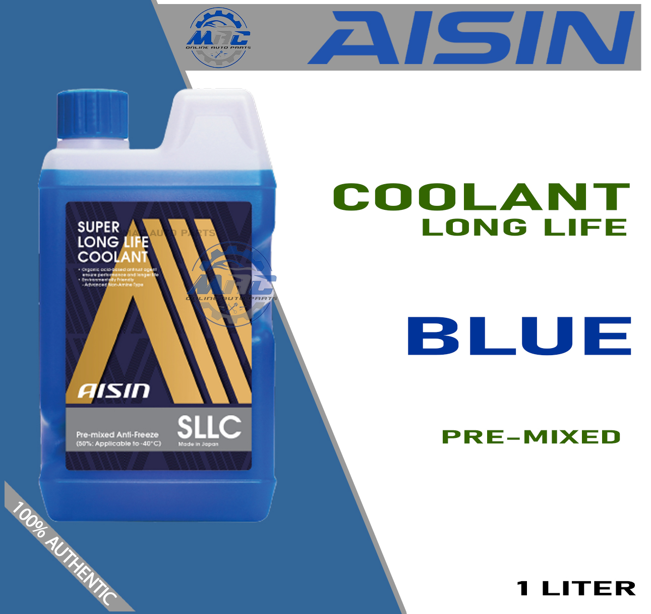 AISIN COOLANT Long Life Color BLUE 1 Liter Pre-mixed | Lazada PH