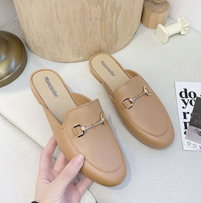 Lala Shoes Korean Fashion Trending Design Loafer Women Half Shoes ...