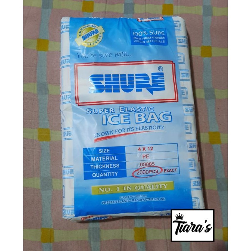 SHURE Super Elastic Ice Bag (4x12 Plastic Bag) 20Packs Lazada PH