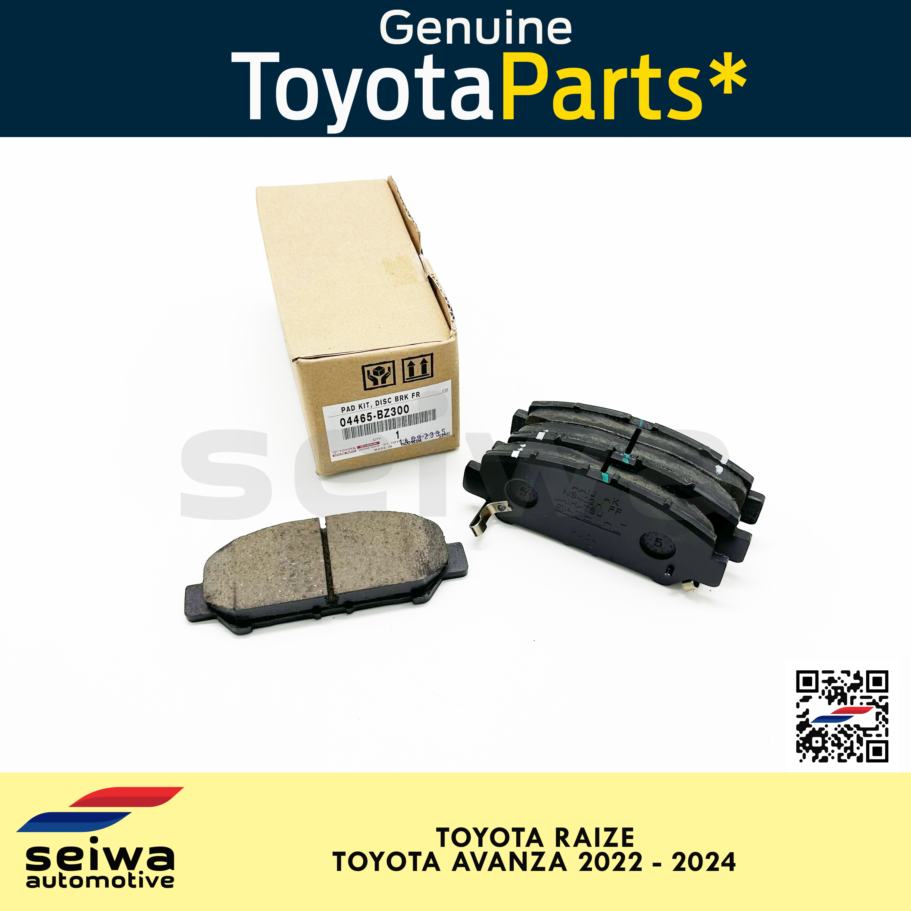 [2022 2024] Toyota Avanza Brake Pads FRONT Toyota Raize Brake Pads FRONT Genuine Toyota