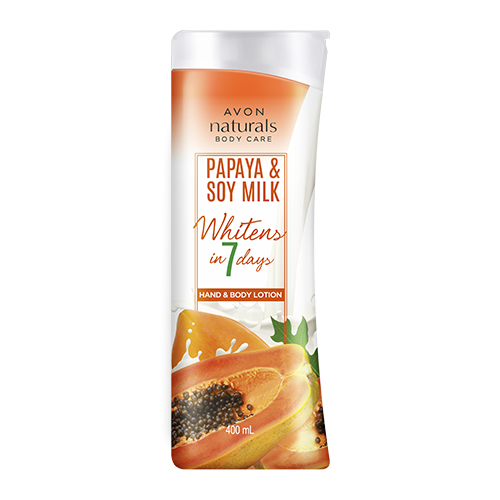 Avon Toiletries Naturals Papaya & Soymilk Hand and Body Lotion 400ml