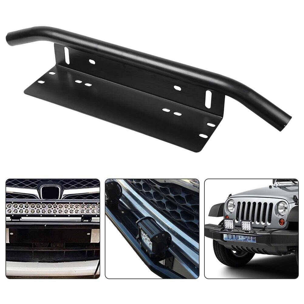 Car Number Plate Holder Frame Metal Universal Bullbar License Bar Mount ...