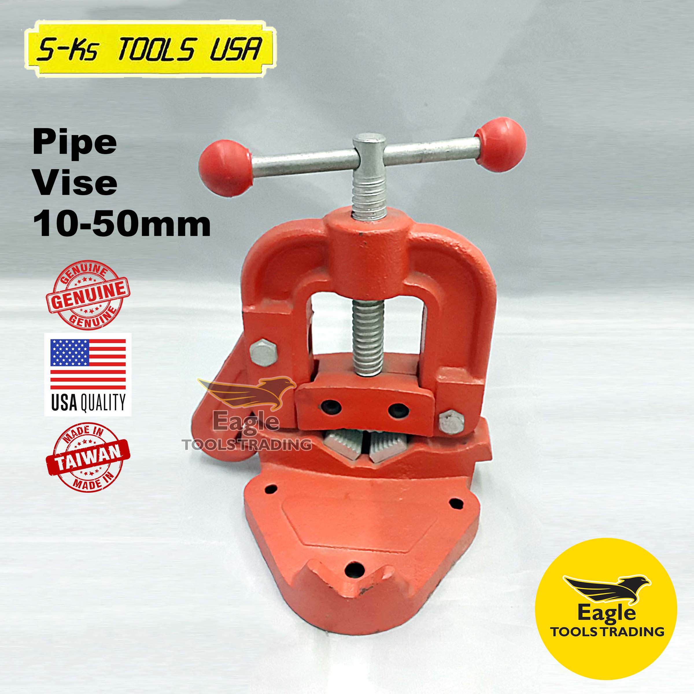 thumbnail image 2 of PINGEUI Heavy-Duty Forged Steel Pipe Vise - Bench Yoke Vise For 0.47" To 4.5" Pipes 2 of 11