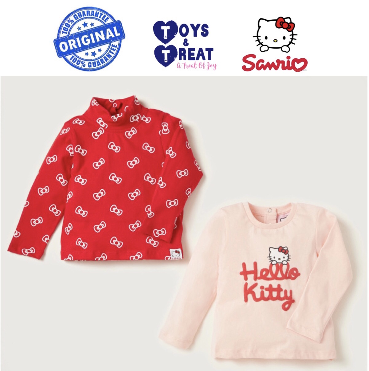 SIZE 12 Months Merry Christmas Hello Kitty Infant/Toddler Long-Sleeve T-Shirt 