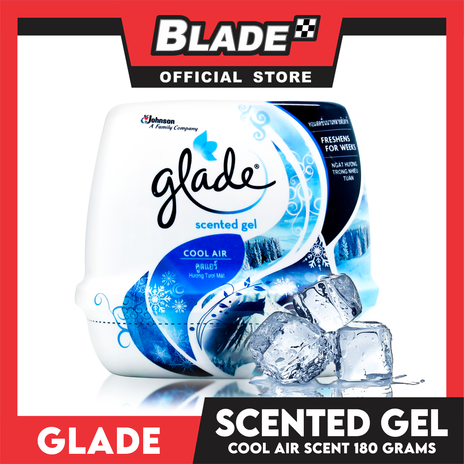 Glade Scented Gel Air Freshener 180g (Cool Air) Lazada PH