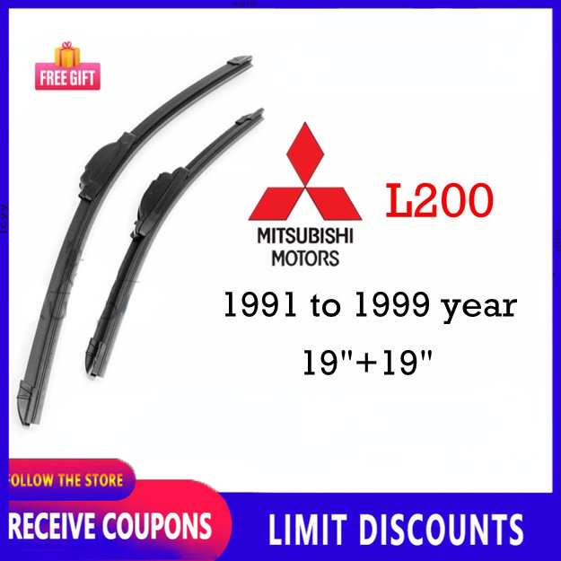 Pair Of Front Windscreen Wiper Blades For Mitsubishi L200 2005-2015