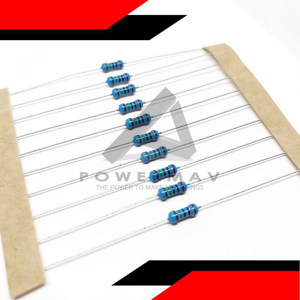 10pcs 150 ohms 5 band 1/4w Metal film resistor 1 ohm for pcb