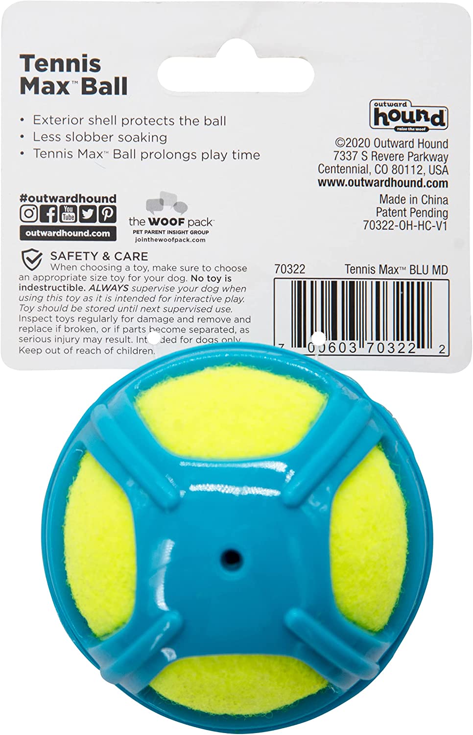 Outward Hound Squeaker Ballz, Tennis Ballz, Tennis Max Balls