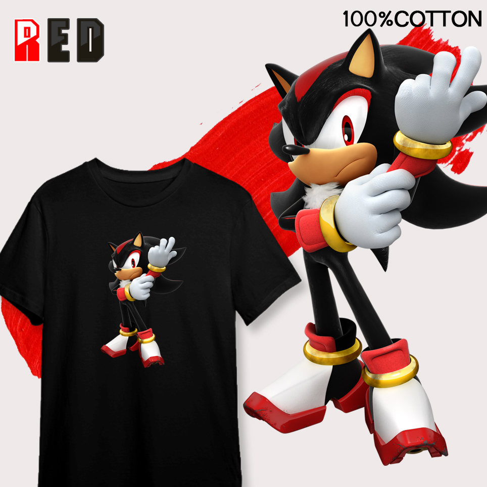 Shadow The Hedgehog Blushing T Shirt 100% Pure Cotton Shadow Hedgehog Shadow  The Hedgehog The Hedgehog Smile Fanart - T-shirts - AliExpress