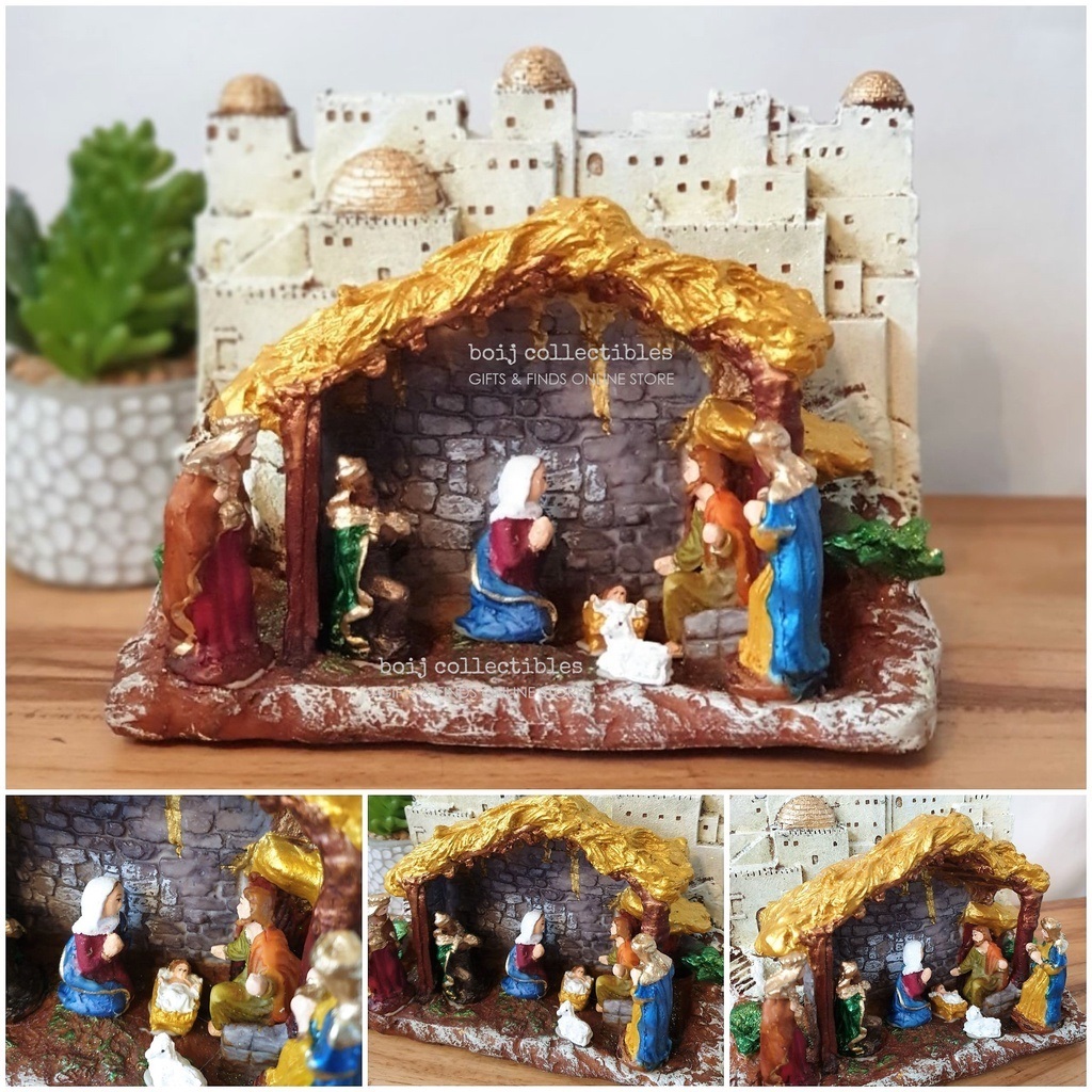 Ciudad de Belen Nativity Scene Tabletop Decoration HxW 6x8.5 inches