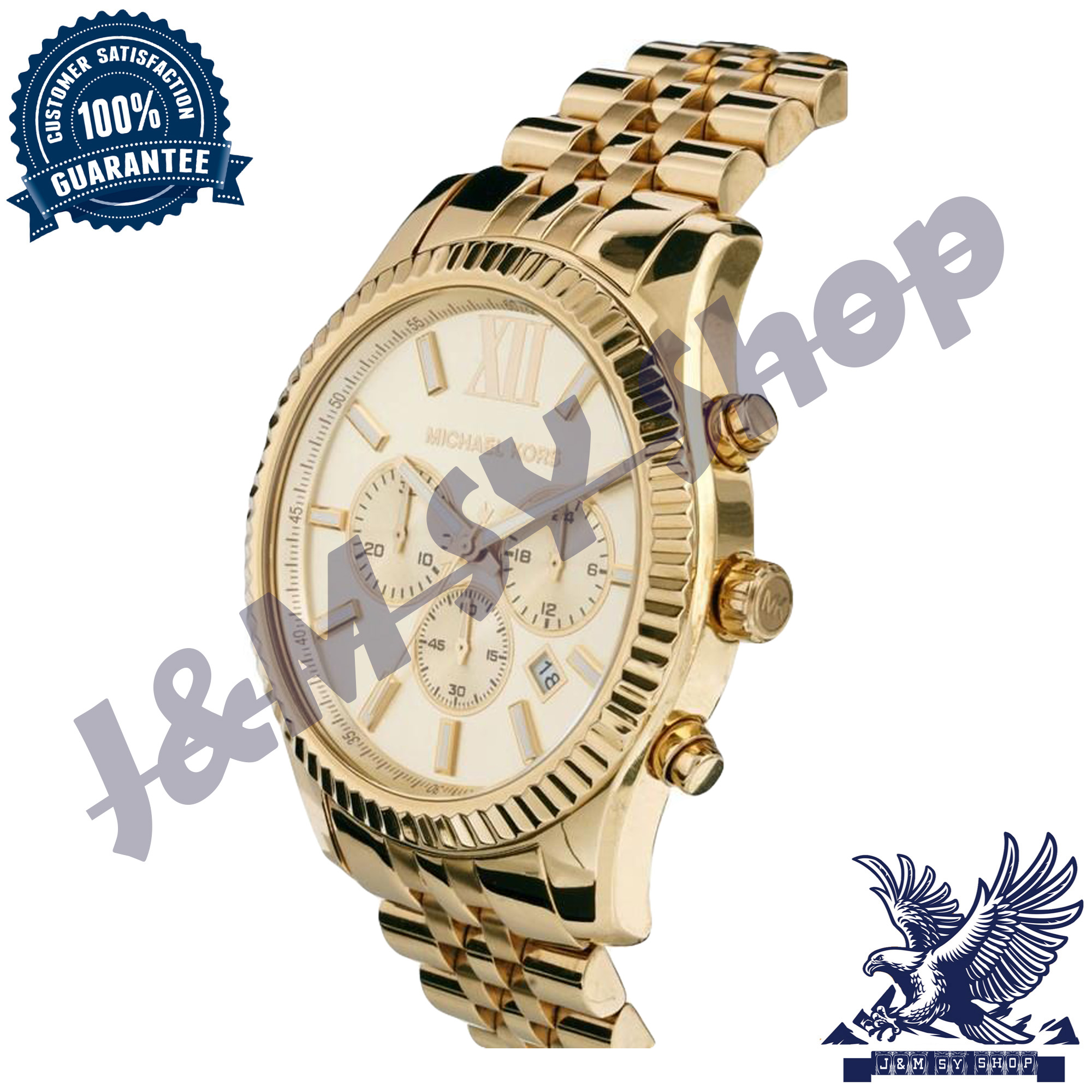 mk lexington gold watch