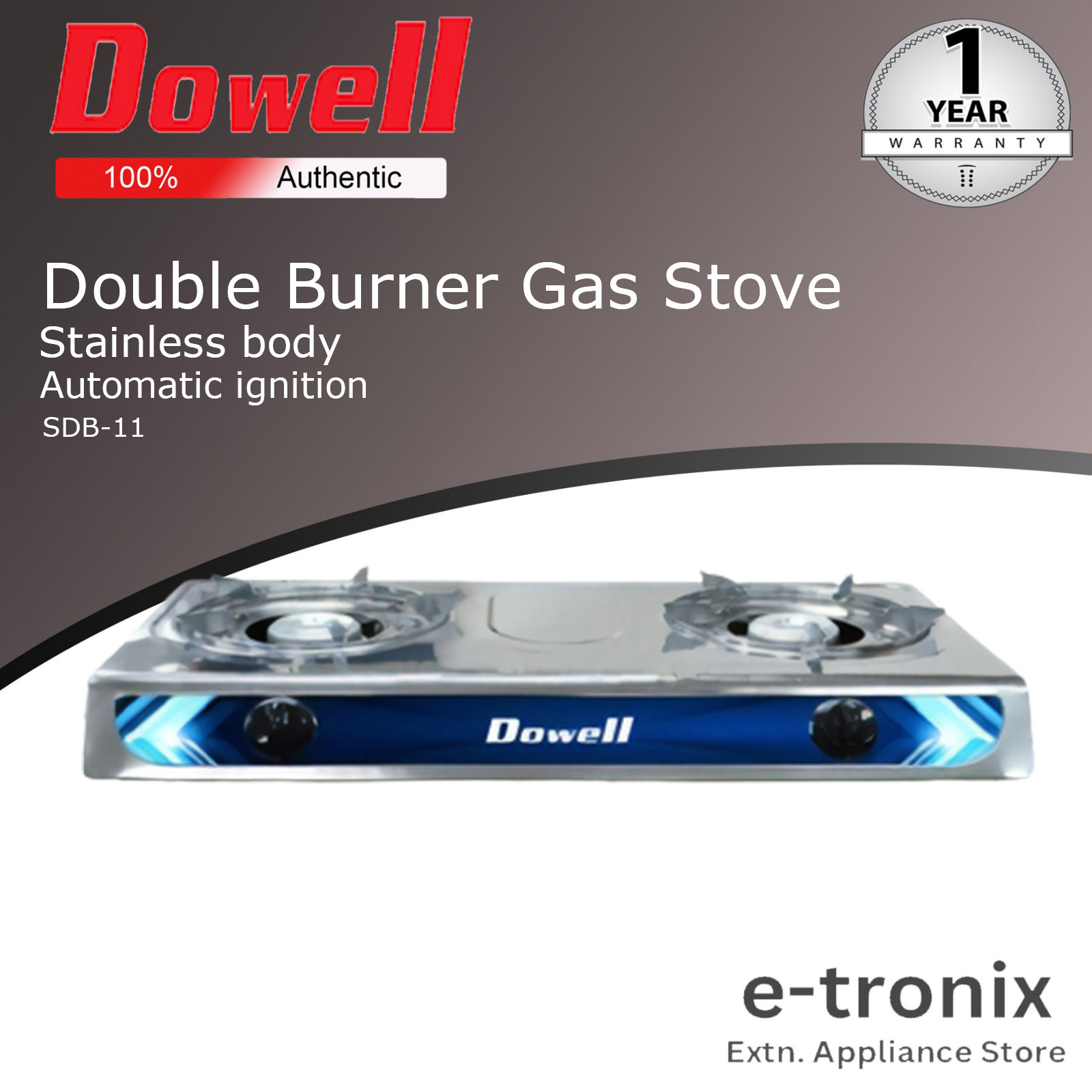 Dowell SDB11 Double Burner Gas Stove Stainless Heavy Duty Lazada PH