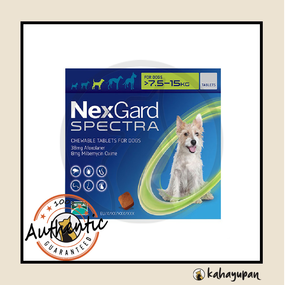 Nexgard Spectra Anti Tick Flea Mange And Deworming Chewable For Medum Sized Dogs 7 5 15 Kg Lazada Ph