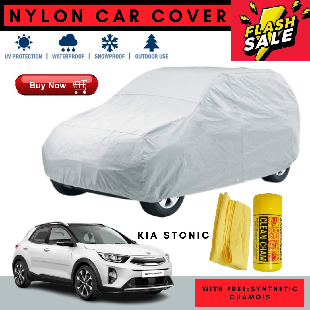 CAR COVER FOR KIA STONIC WITH SYNTHETIC CHAMOIS, WATERPROOF -HIGH QUALITY