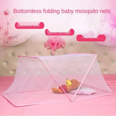 hot 【1.2M】Children's yurt children's mosquito net installation free foldable student mosquito net A0006
