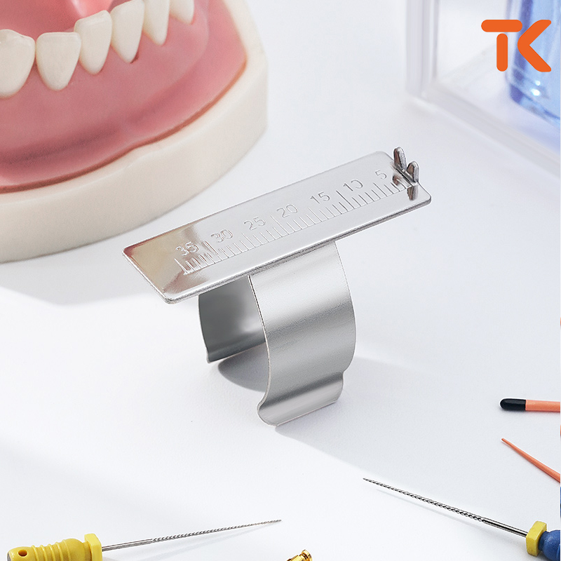 Stainless Steel Dental Endodontic Endo Gauge Scale Ring Finger Rulers Span Measure Instruments