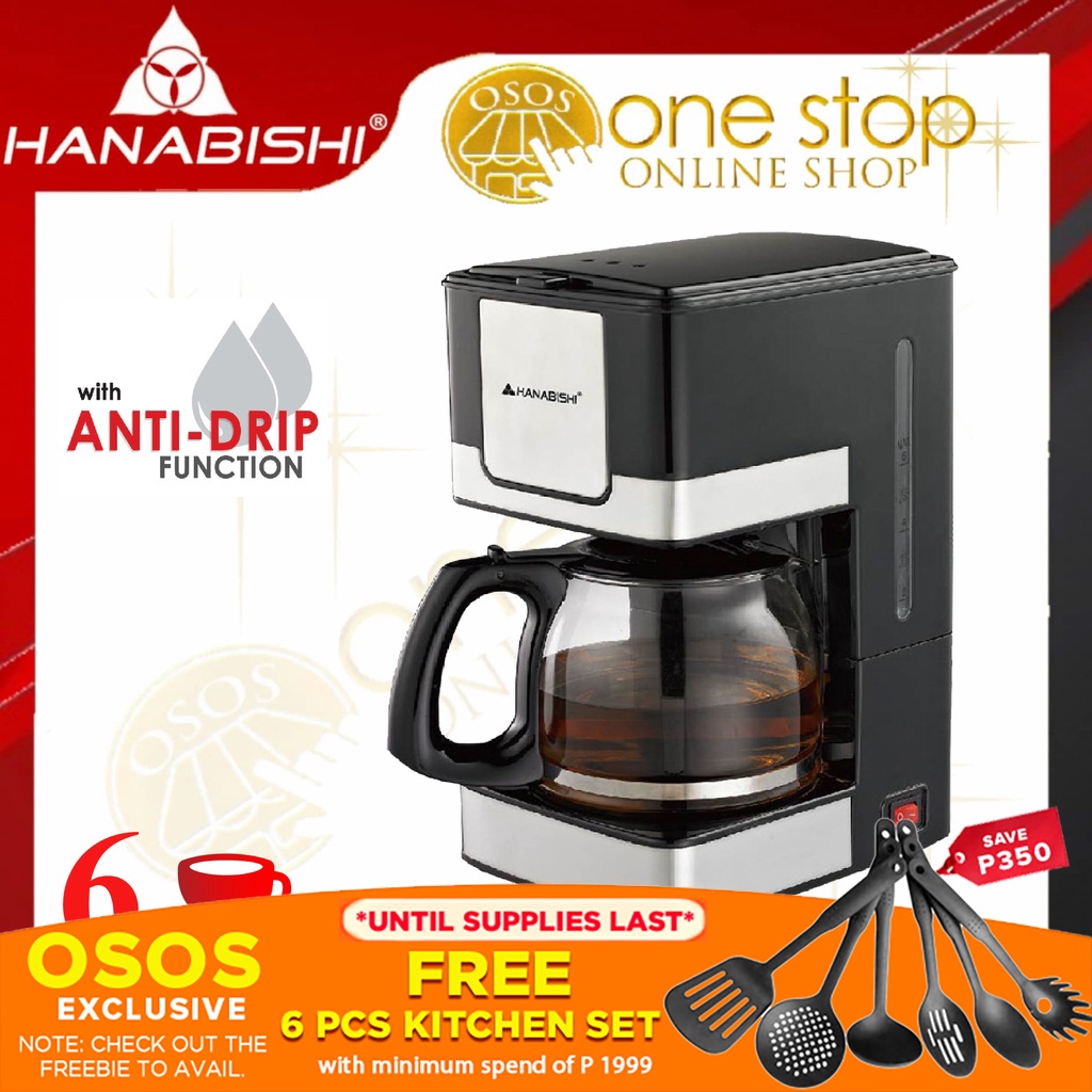 【factory outlet】 Hanabishi Original 6 cups Coffee Maker Coffee Machine