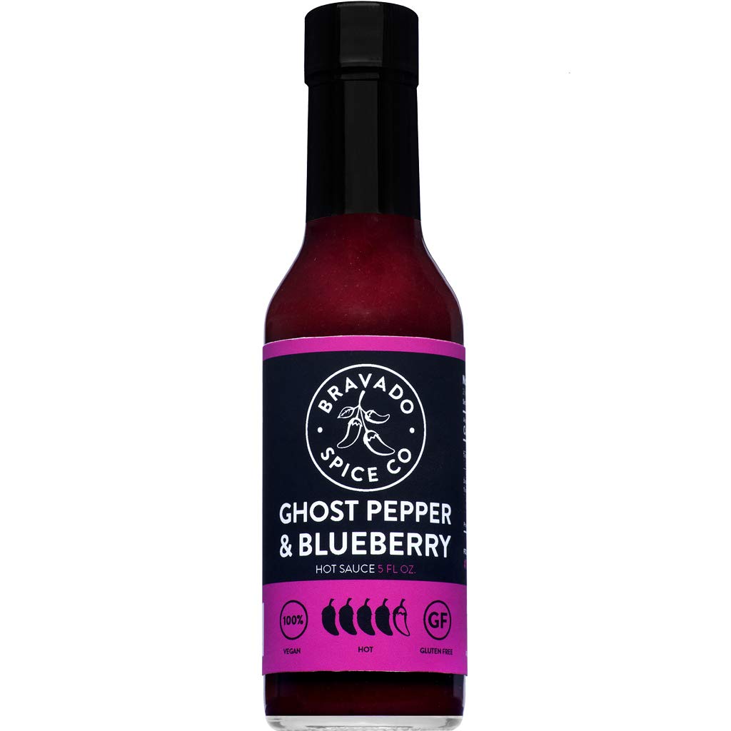 Bravado Spice Ghost Pepper and Blueberry Hot Sauce Hot Ones Hot Sauce