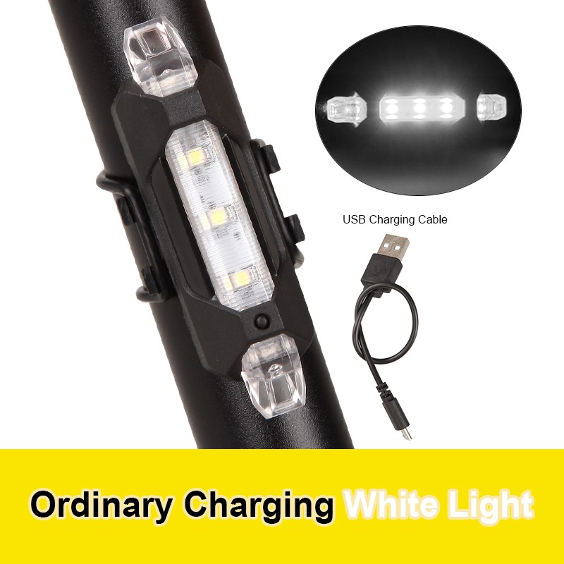 [In Stock] Virwir Bicycle light usb Taillight 5 LED USB Rechargeable tail light COB highlight lamp bead mountain bike tail light bicycle warning light equipment