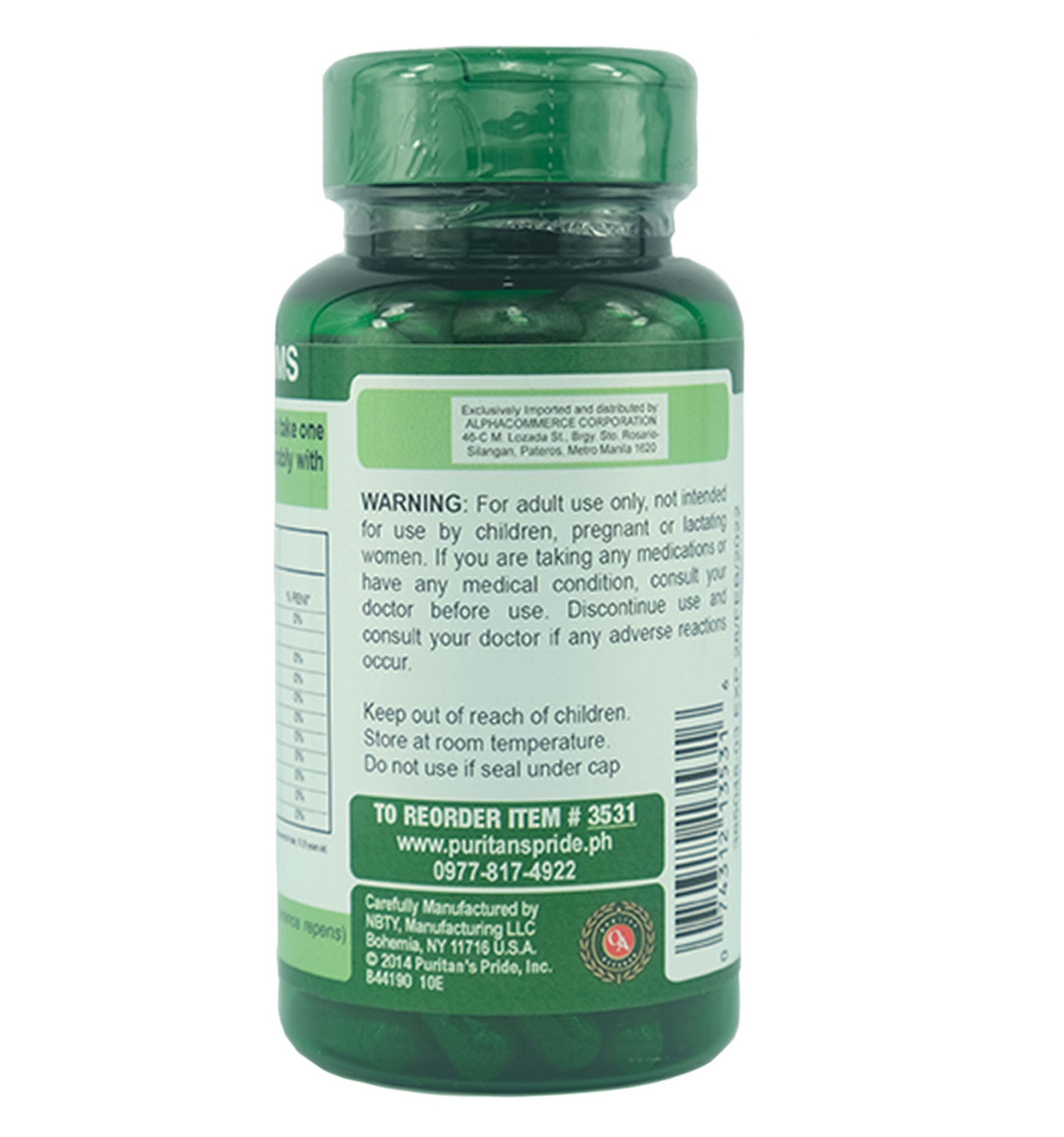 Puritan's Pride Saw Palmetto 450mg x 100 capsules review and price