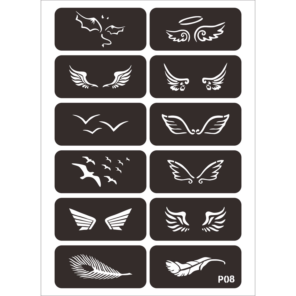 Semipermanent Tattoo Stickers Tattoo Template Temporary Henna Tattoo