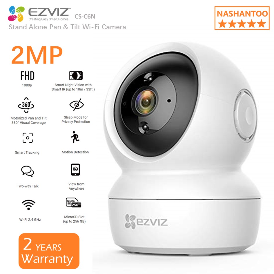 Ezviz (Hikvison Sister Company) C6N 2MP HD Indoor PT CCTV Wifi Camera 2 ...