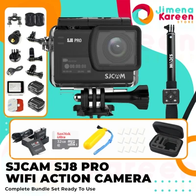 SJCAM SJ8 Pro 4K 60 FPS WiFi Action Camera Bundle