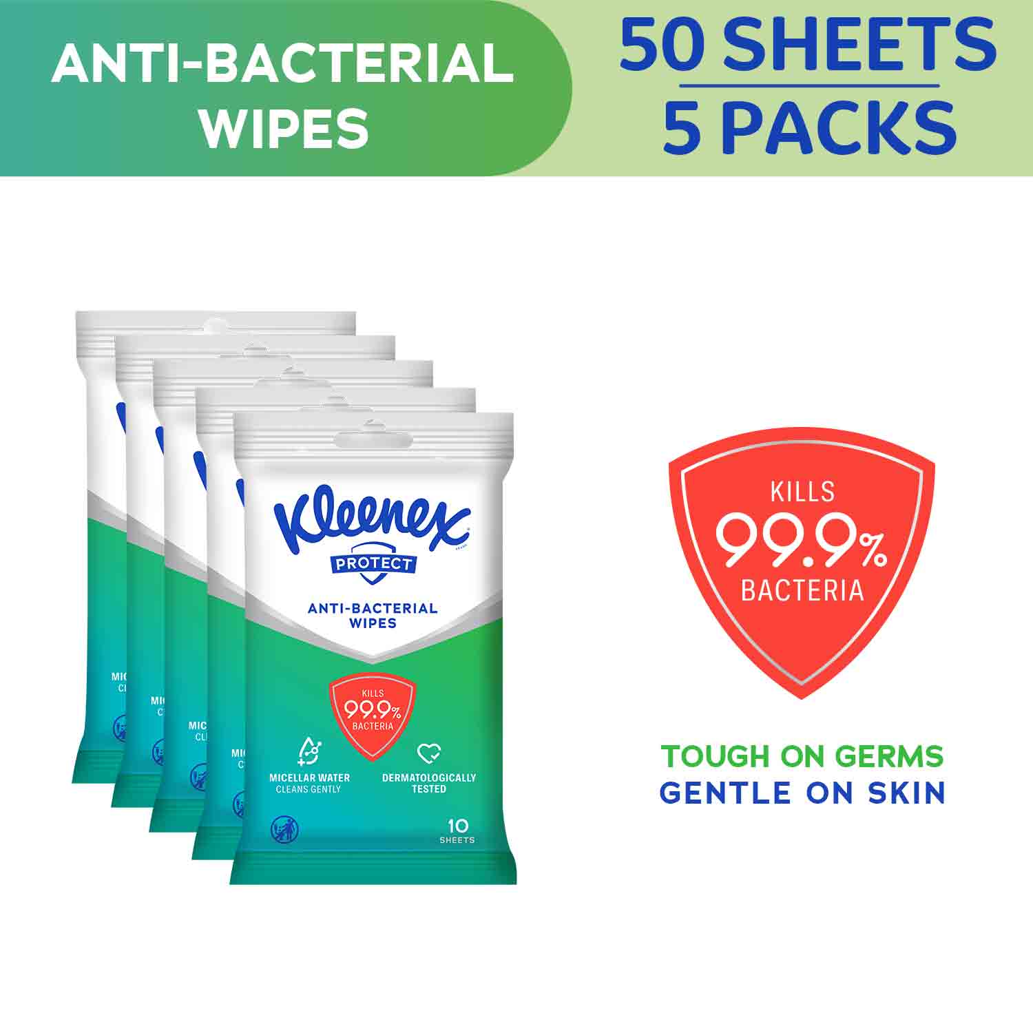 Kleenex Antibacterial Wipes 10 sheets Lazada PH