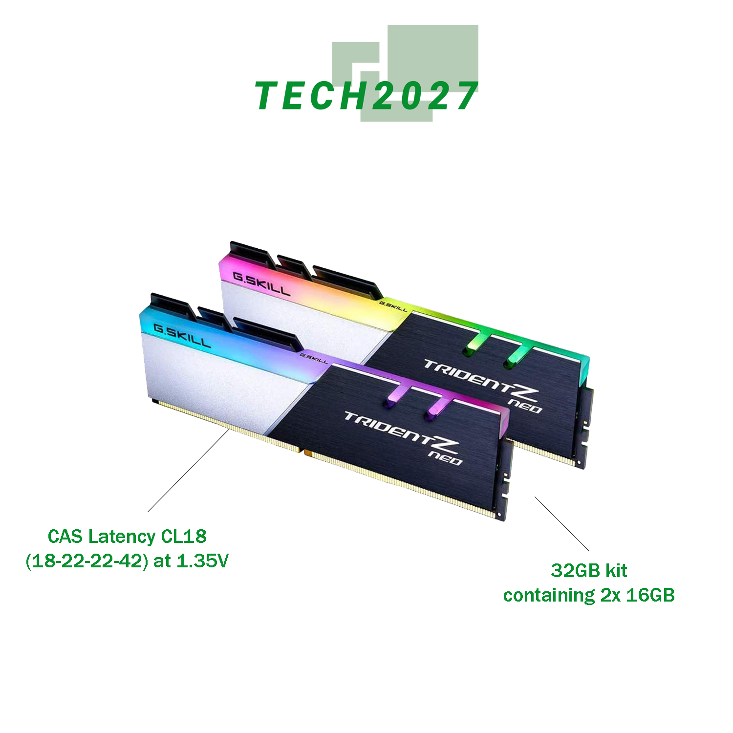 G.SKILL Trident Z Neo (for AMD Ryzen) Series 32GB (2x16GB) 3600Mhz