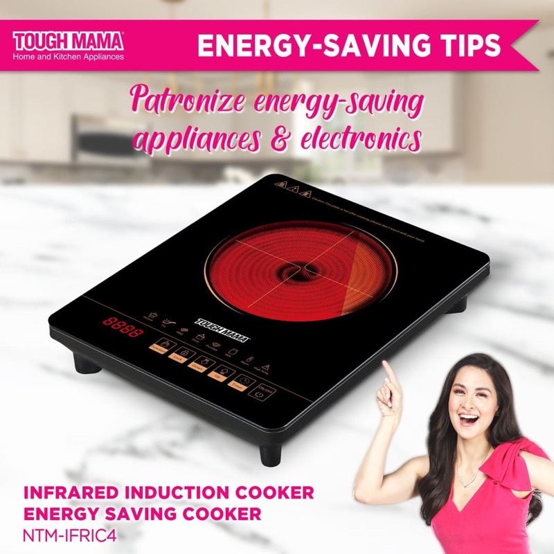 Tough Mama NTMIFRIC4 Infrared Induction Cooker Digital Display Touch Screen Electric Stove