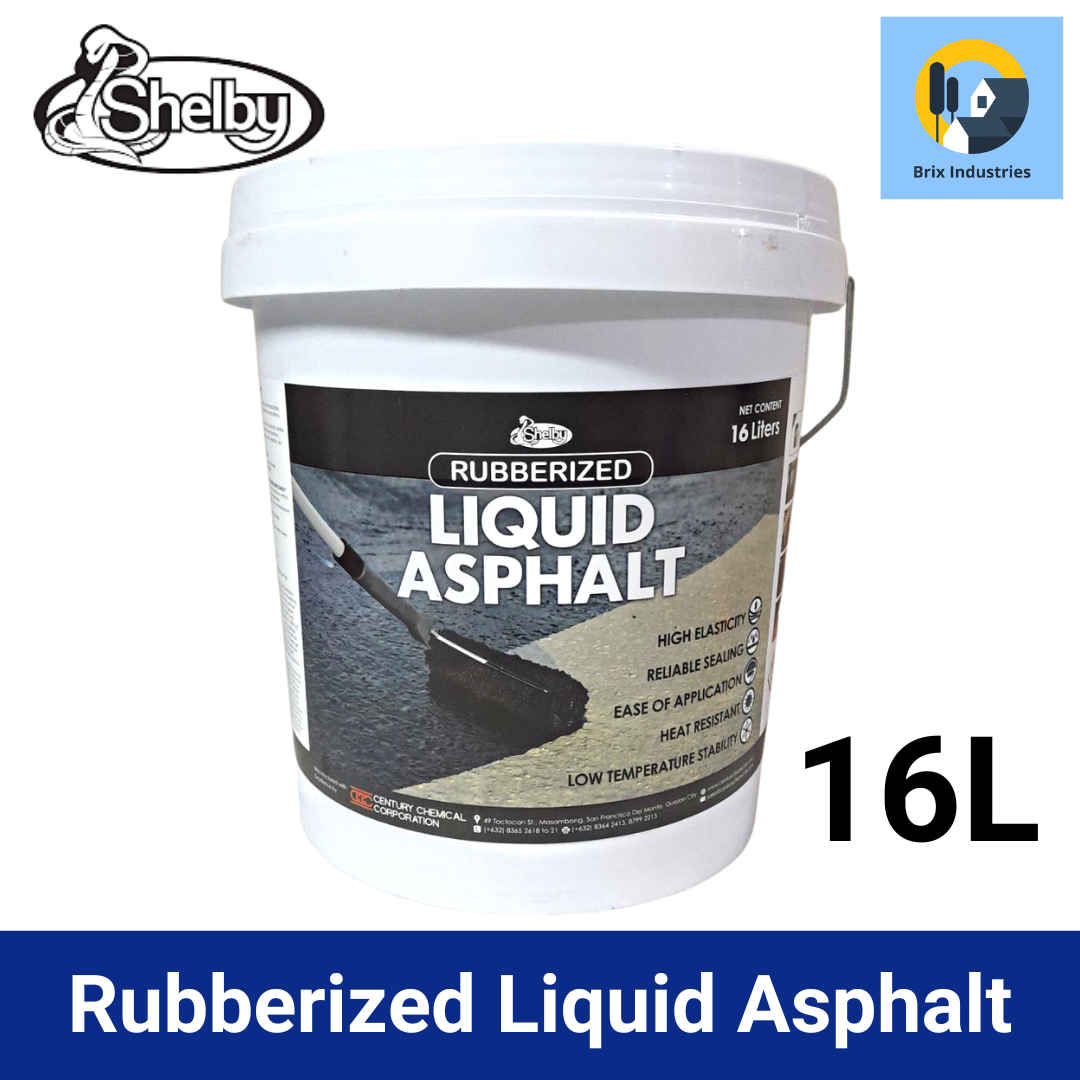 Shelby Rubberized Liquid Asphalt 16 Liters (Pail) Sealing Compound High ...