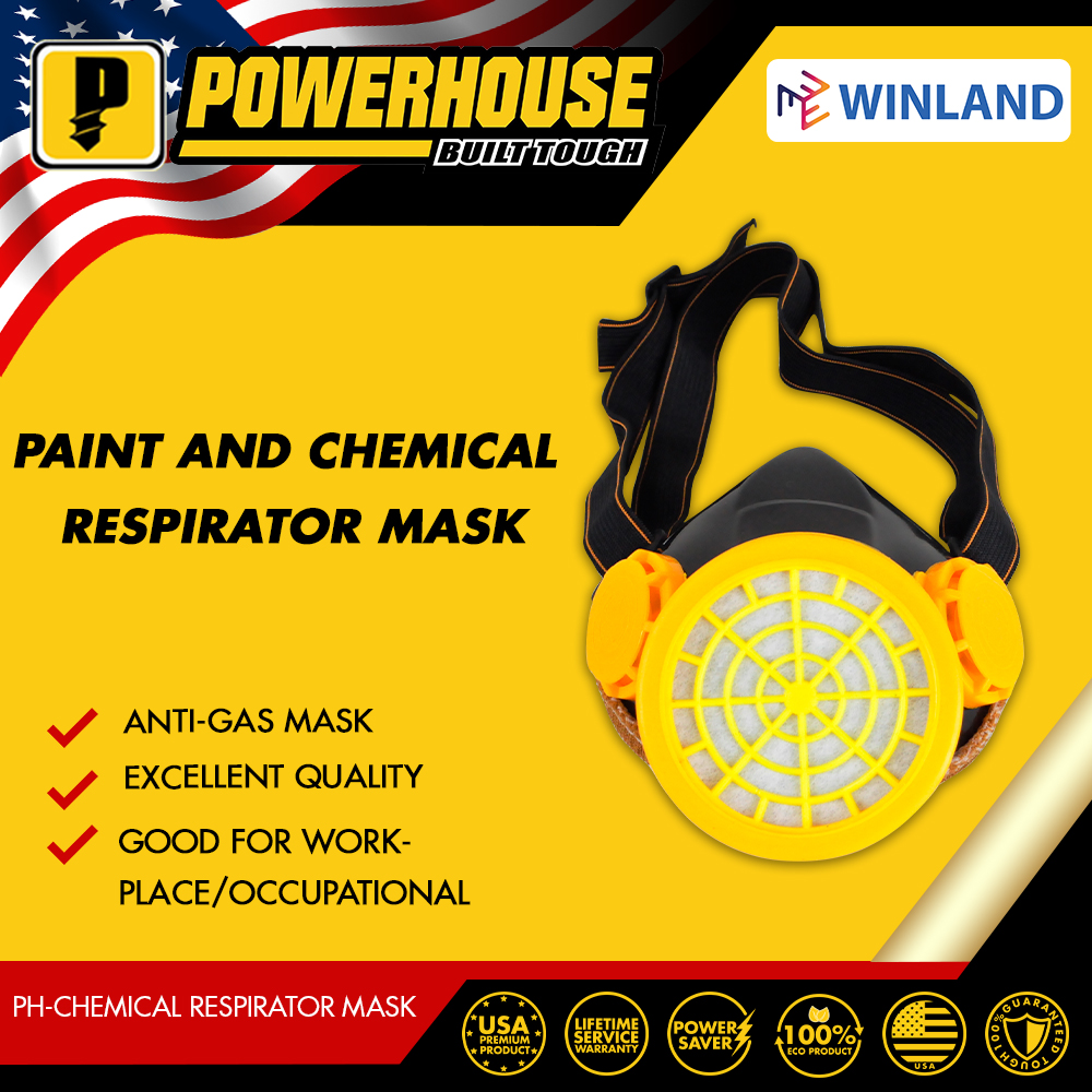 Powerhouse by Winland PHCHEMICAL RESPIRATOR MASK Paint And Chemical