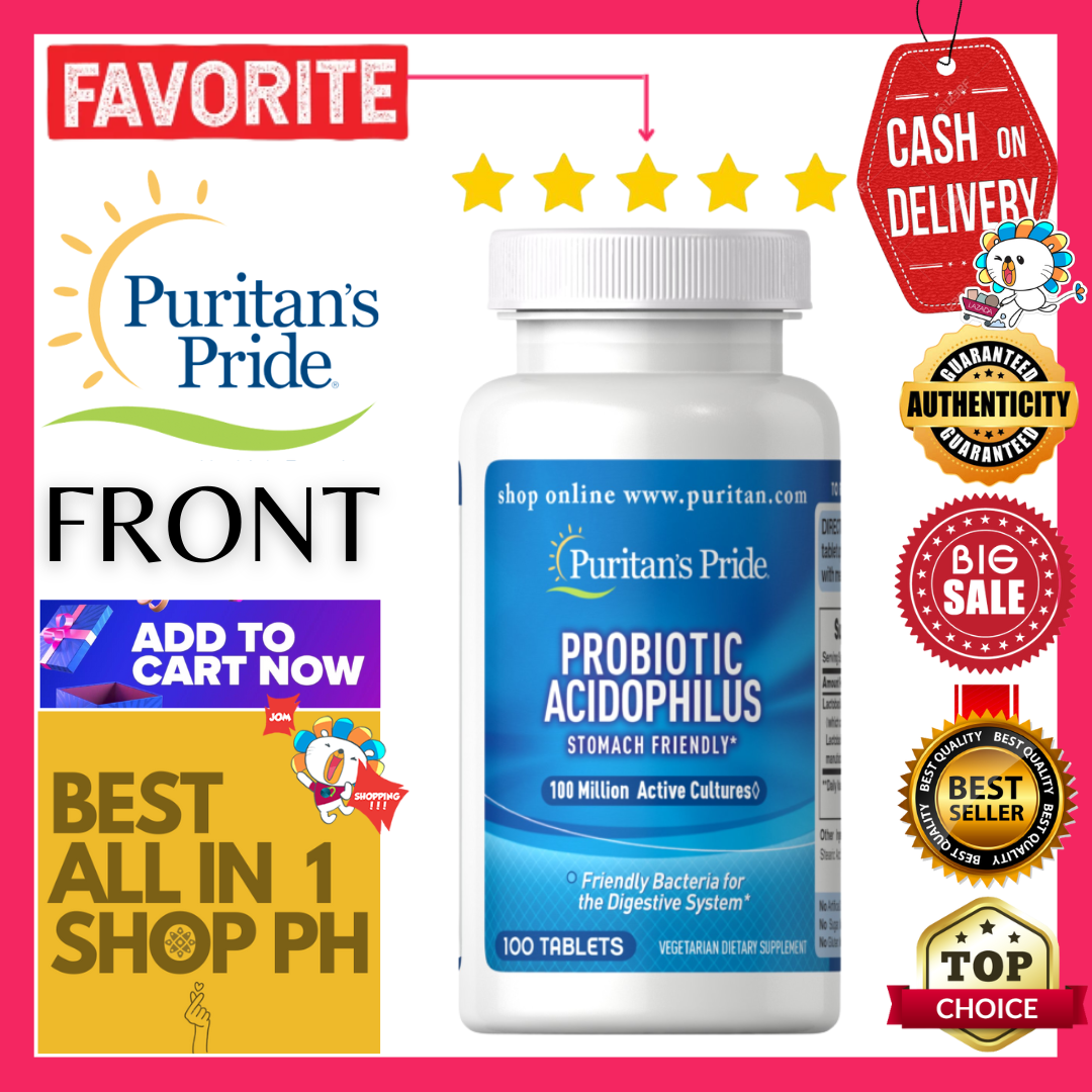 Puritan's Pride Probiotic Acidophilus, 100 Tablets Dietary supplement