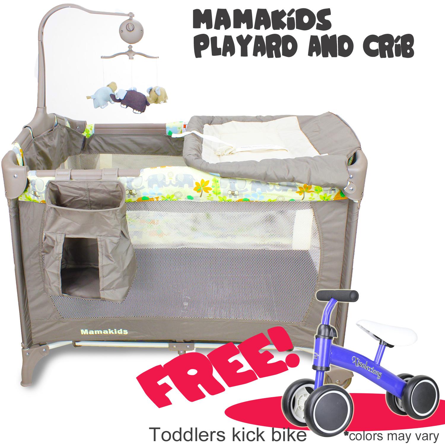 Mamakids Play Yard Nursery Center Playpen Foldable Baby Crib With